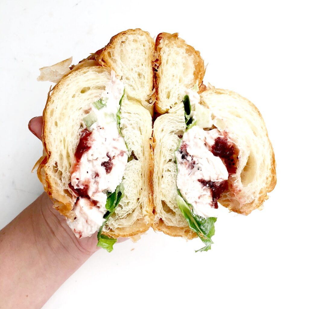 cranberry chicken salad sandwich