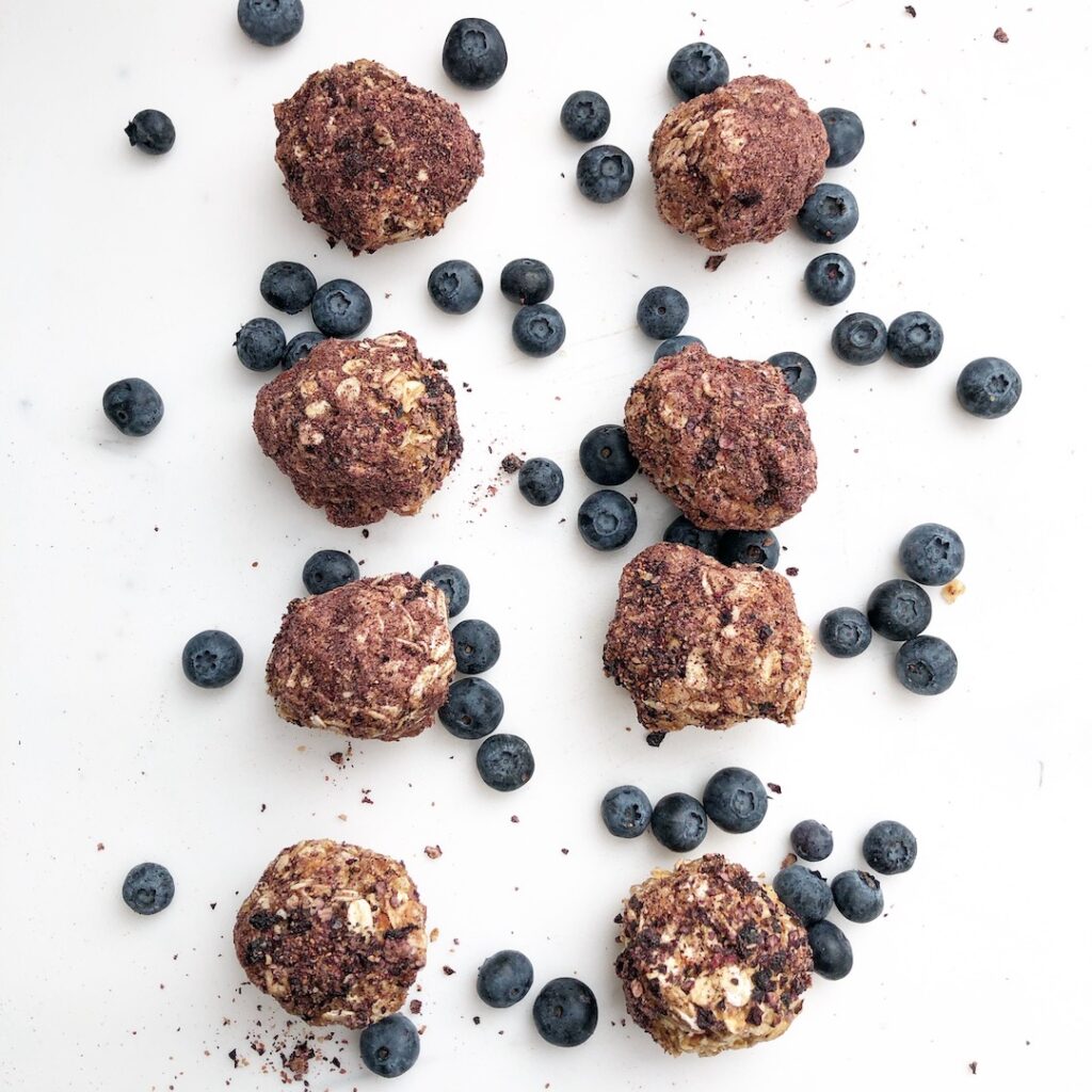 blueberry muffin protein balls