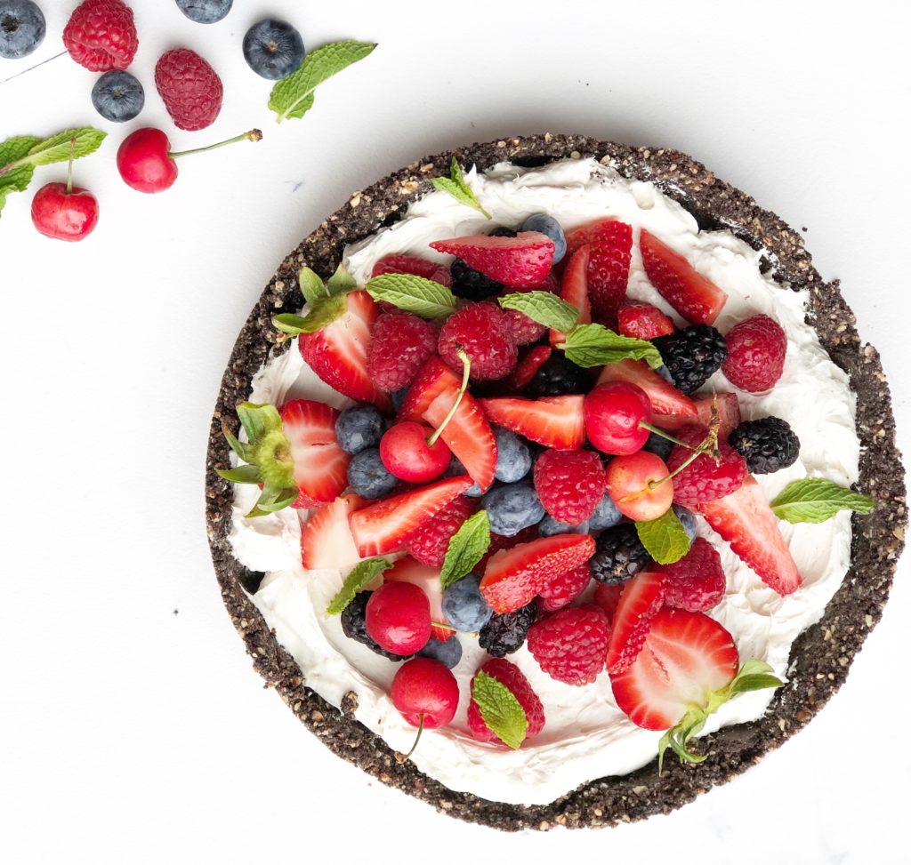 Whole Summer Berry No-Bake Cheesecake Tart