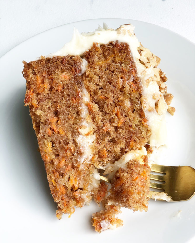 slice of carrot cake