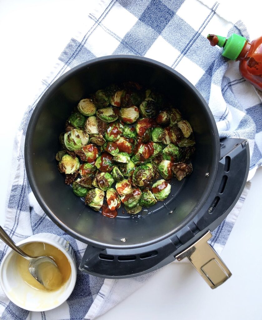 Air Fryer Brussels Sprouts With Honey and Sriracha