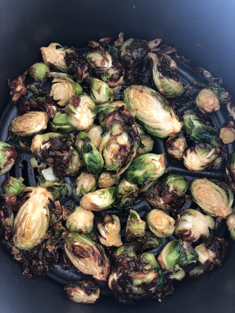 Air Fryer Brussels Sprouts with Honey and Sriracha More Momma!