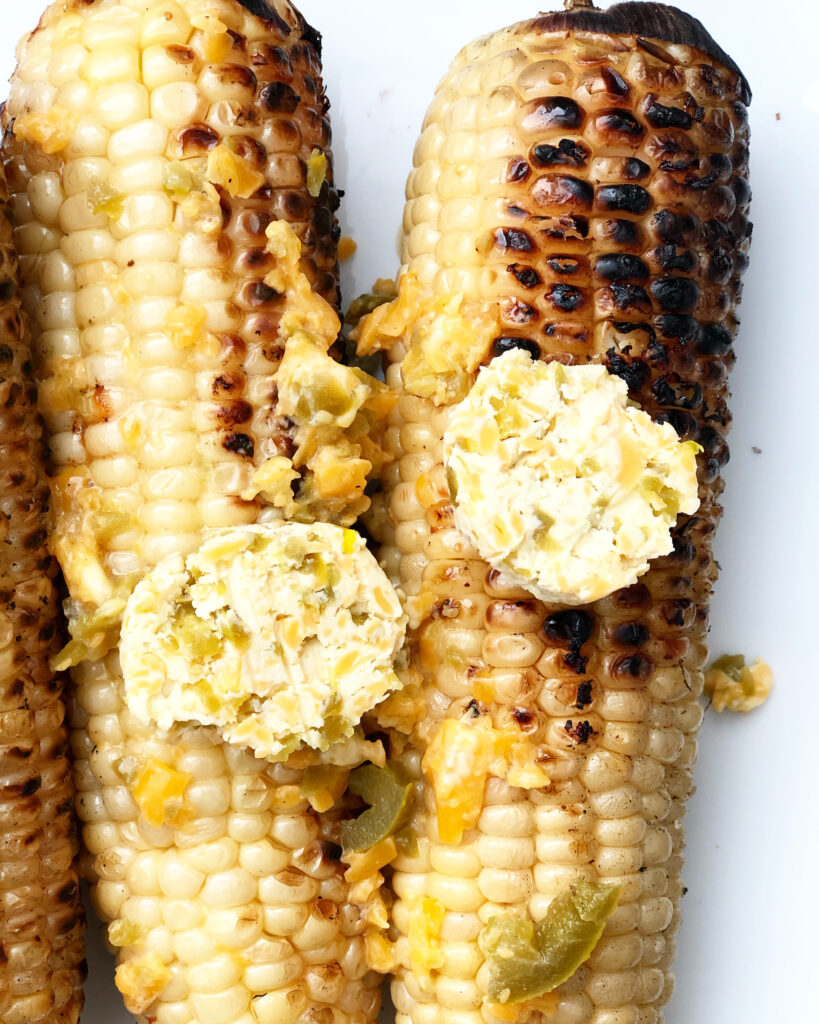 grilled corn with jalapeno cheddar butter