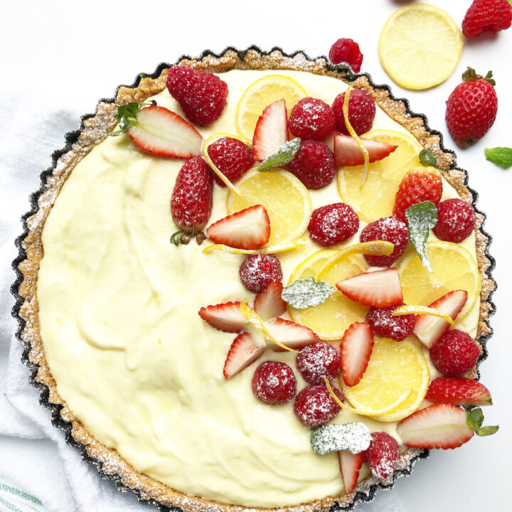 Creamy Lemon Tart With Fresh Berries